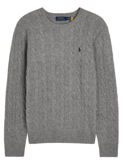 Polo Ralph Lauren Logo Cable-knit Wool and Cashmere-blend Jumper