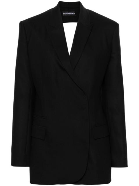 cut-out detail tailored blazer