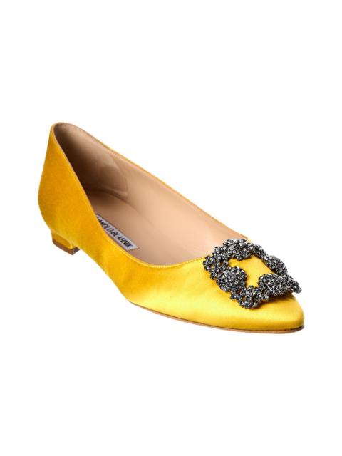 Manolo Blahnik Hangisi Satin Flat