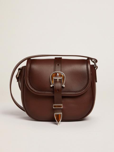 Women's small Rodeo Bag in dark tan leather