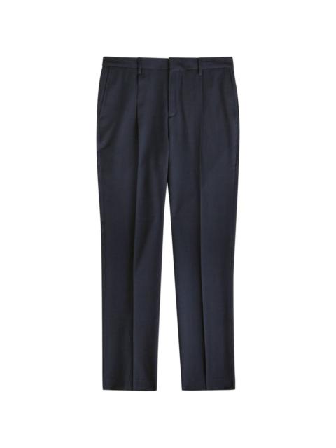 pleated tailored trousers