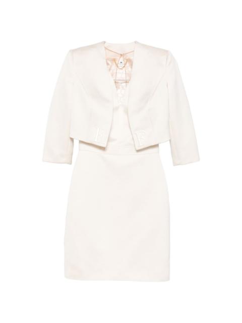 logo cropped jacket dress