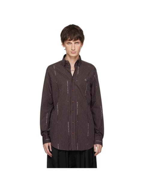 Brown Two Button Krall Shirt
