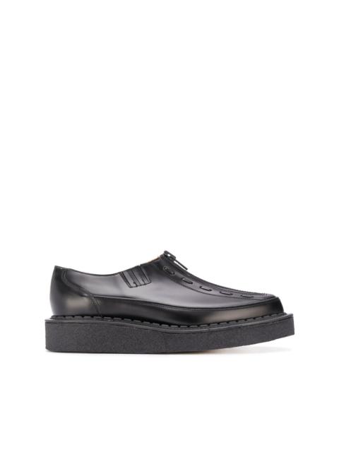 zipped chunky sole loafers