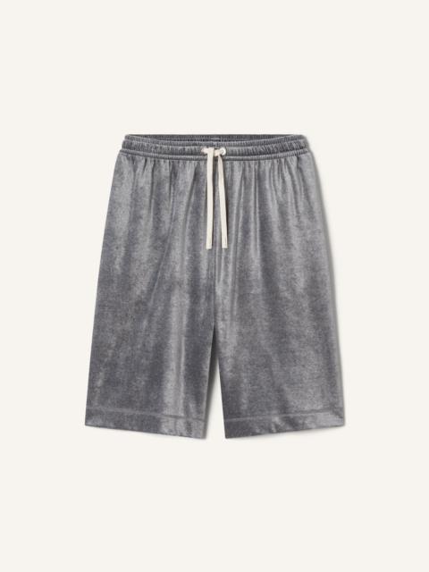 BLACK VELVET BERMUDA SHORTS