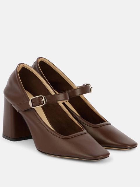 80 leather Mary Jane pumps
