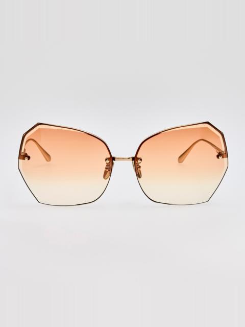 Lila Sunglasses in Camel and Gold