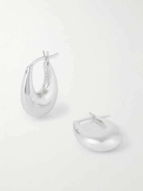 Small Etruscan Silver Hoop Earrings