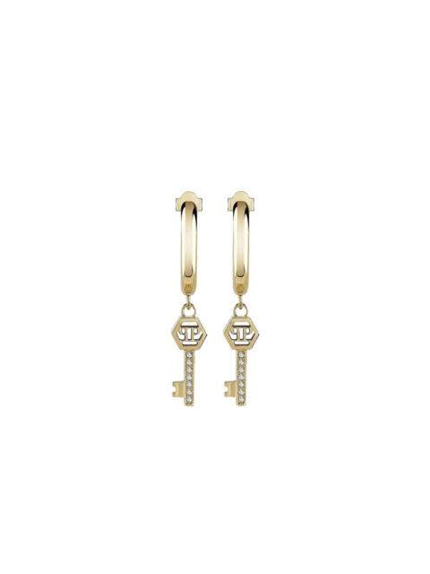 Valentine key-detail earrings