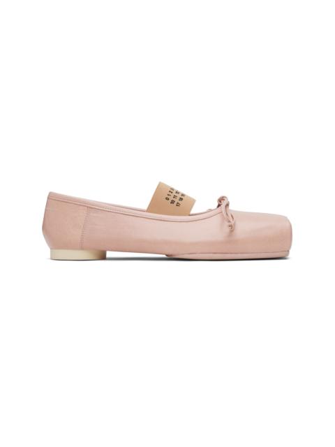 Pink Square Toe Ballerina Flats