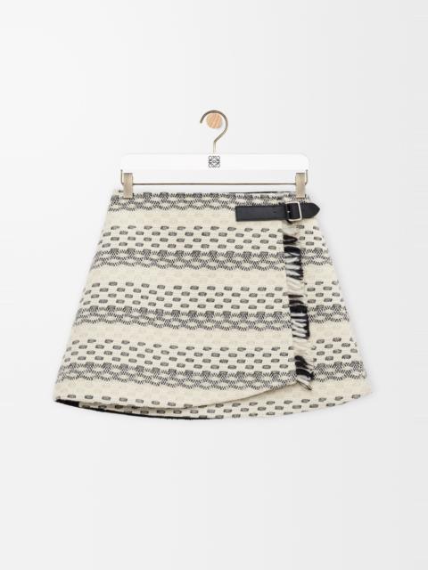 Skirt in wool blend jacquard