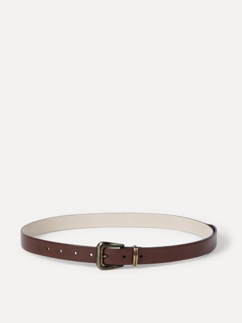 Cowhide belt with monili