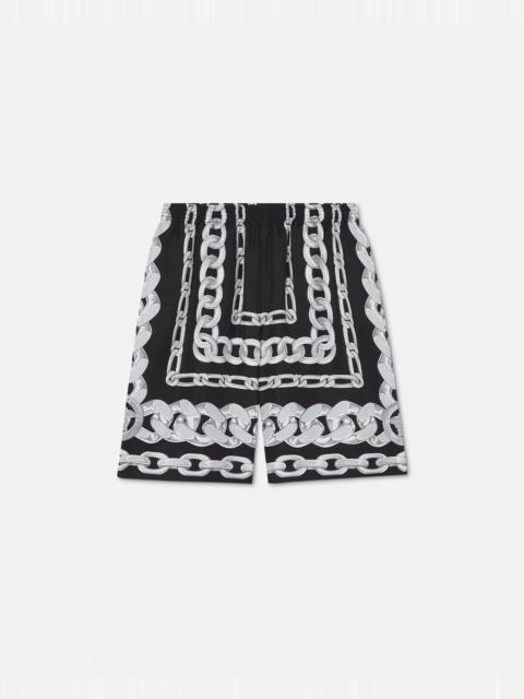 Medusa Chains Silk Shorts