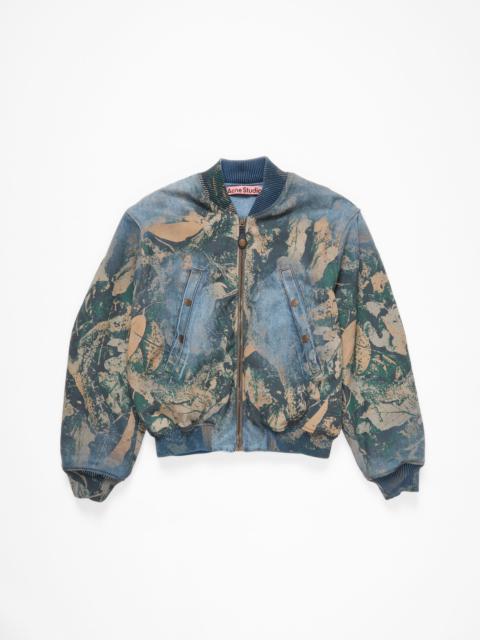 Denim bomber jacket - Brown