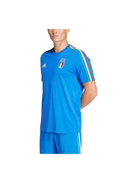 adidas Italy DNA 3-Stripes Football T-shirt 'Blue' IU2108