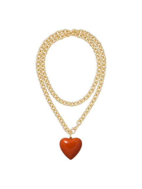 The Big Puffy heart-charm necklace