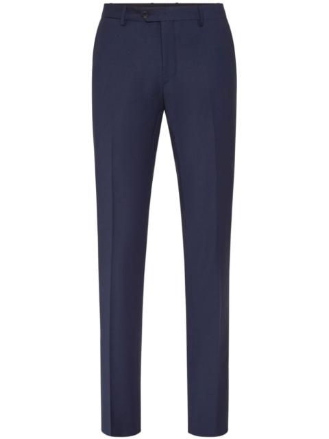 straight-leg wool-blend trousers