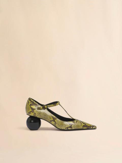 GREEN PYTHON-PRINT LEATHER MARY JANEJANE