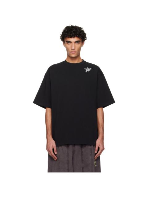 Black 'WD' Logo T-shirt