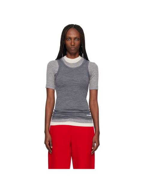Gray Lightweight Technical Wool Jersey Tank Top