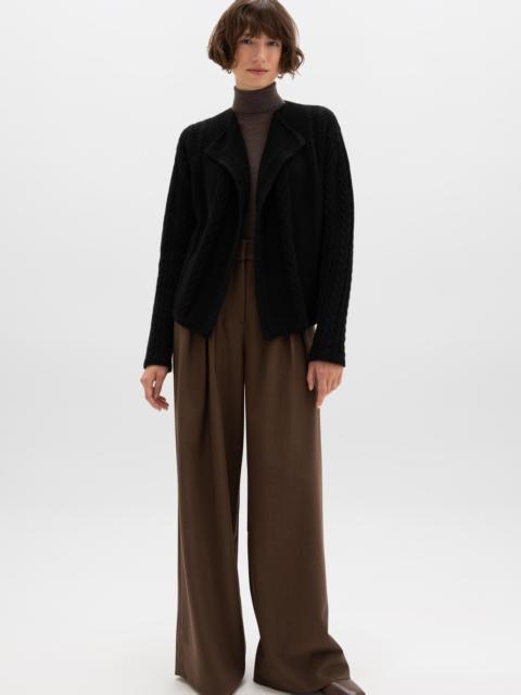 Aran Cable Cashmere Waterfall Cardigan