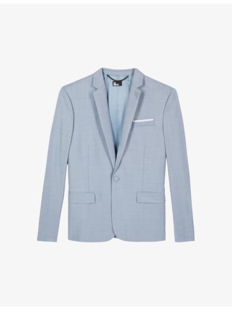 Single-breasted notch-lapel wool blazer