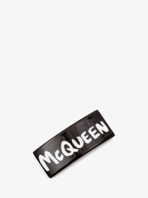 Mcqueen Graffiti Sneaker Charm in Black/white