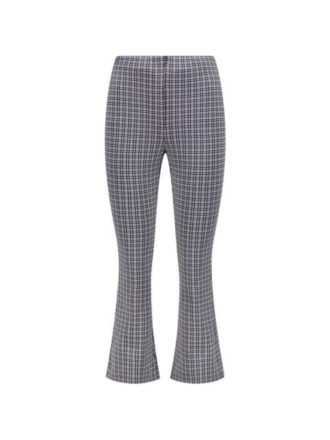 checkered flared trousers