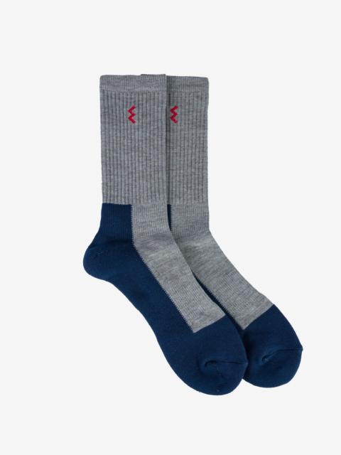 IRON HEART WORK BOOT SOCKS - GREY/NAVY