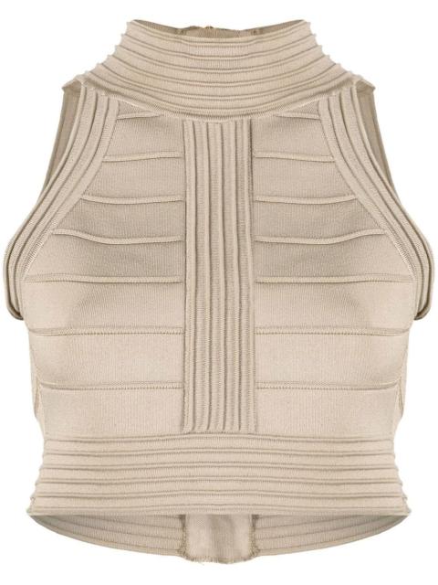 seam detailed crop top