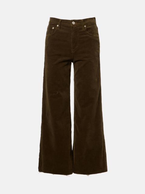 Lyra cotton corduroy wide-leg pants