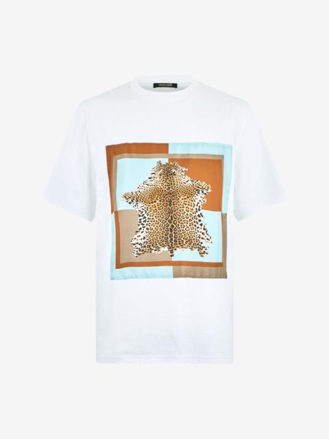 Leopard-print cotton T-shirt