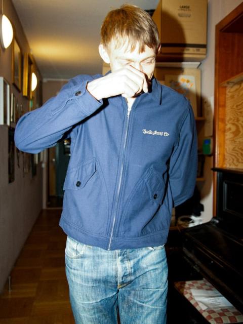 Blake Zip Jacket Back Sateen Navy