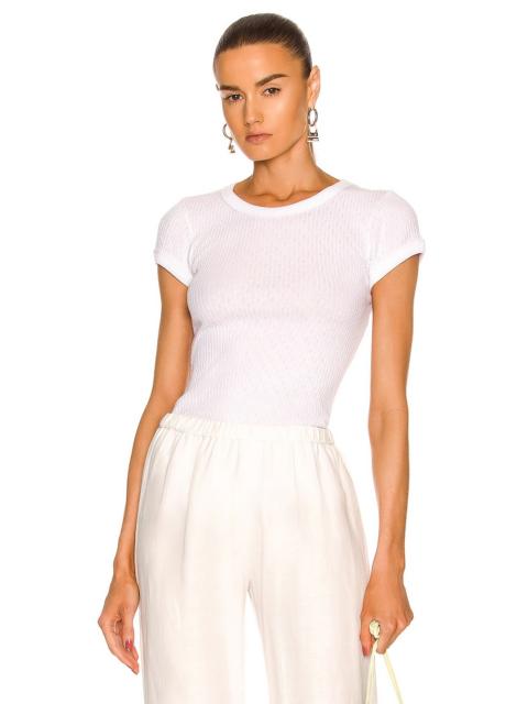 Soft Cotton Cap Sleeve Crew Top