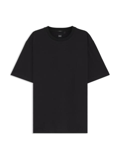 REGULAR-FIT T-SHIRT IN MICRO-PATTERNED MERCERIZED COTTON