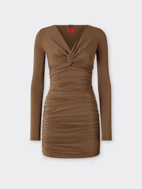 Mini dress in viscose crepe jersey