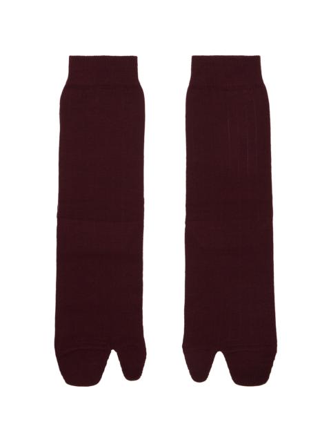 Burgundy Tabi Socks