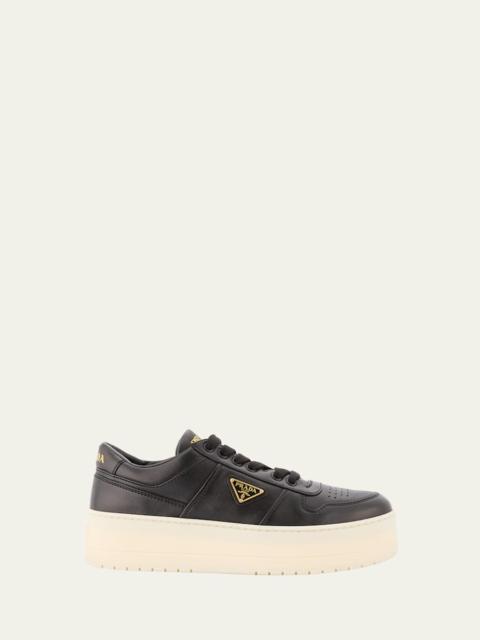 Downtown Leather Low-Top Platform Sneakers