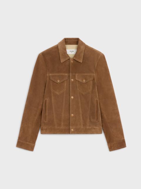 trucker jacket in split calfskin