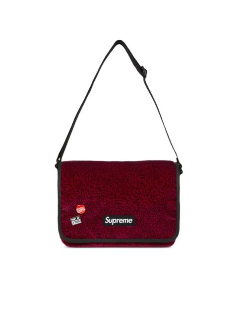 animal-print messenger bag