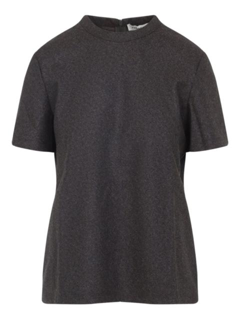 high-neck short-sleeve T-shirt
