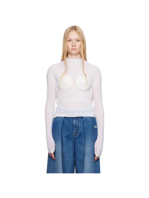 White 'The Backless Conical' Top