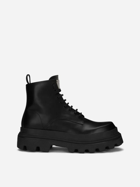 Brushed calfskin ankle boots