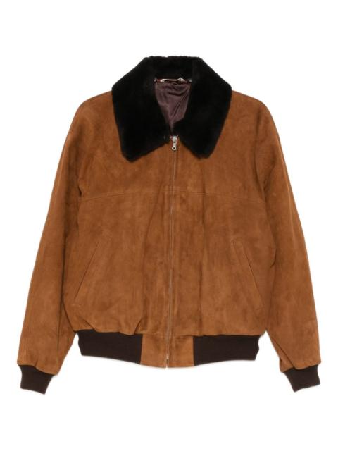 suede zip-up jacket