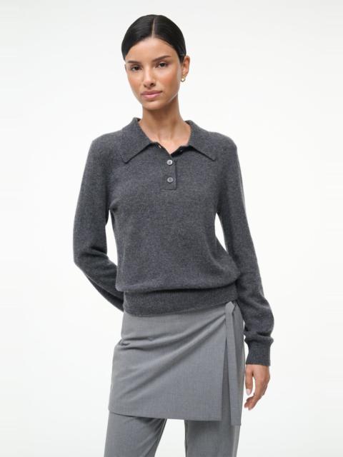 STAUD GEMMA CASHMERE SWEATER CHARCOAL