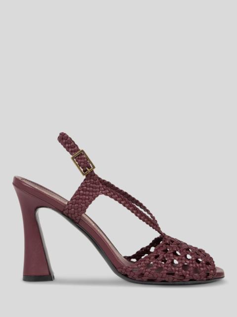 WOVEN HIGH-HEELED SANDALS