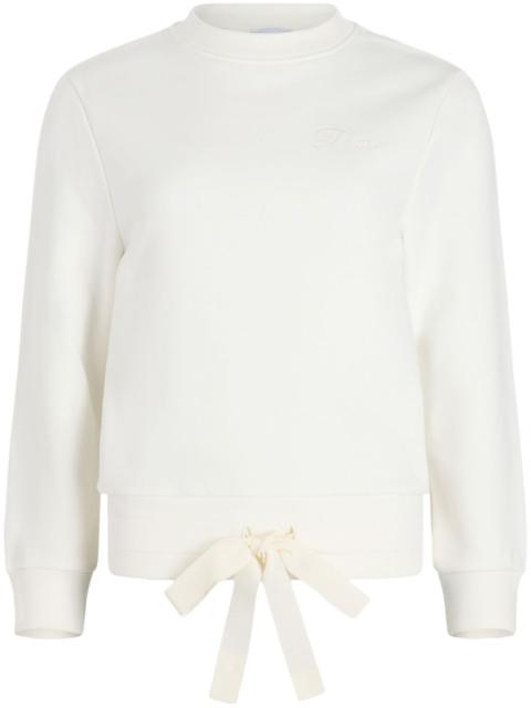 logo-embroidered organic cotton sweatshirt