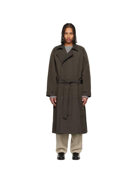 Brown Crisp Raglan Trench Coat