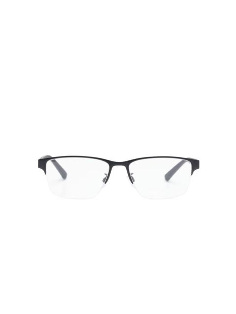 logo-engraved rectangle-frame glasses