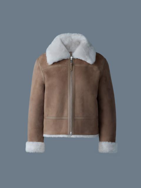 BETTY 2-in-1 reversible leather shearling jacket